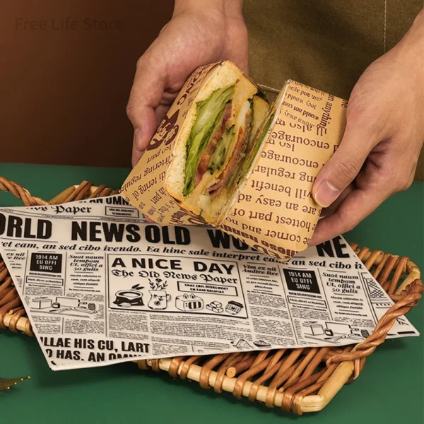 Wax-Paper-Food-Wrapping-Paper-Bread-Sandwich-Burger-Fries